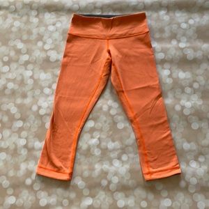Orange Lululemon Capris